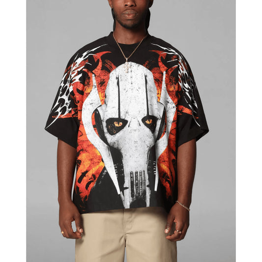 Loiter Star Wars General Grievous Vintage Graphic T-Shirt – Black & Red Unisex Tee
