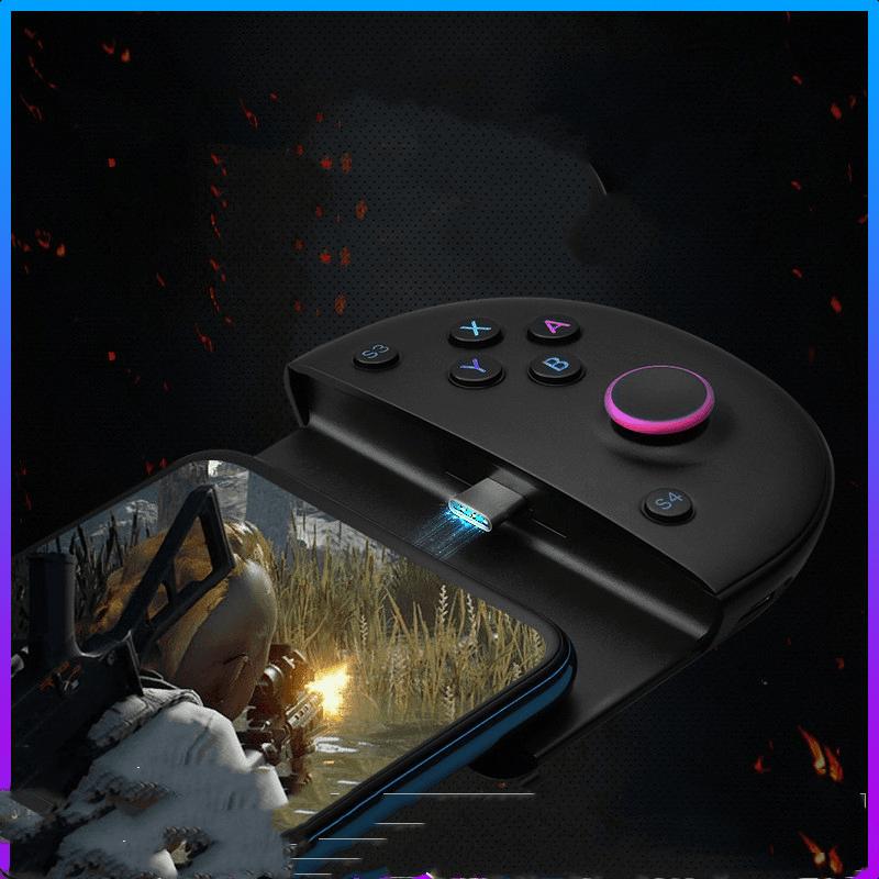 One-Handed Mobile Gaming Controller Multi-Interface Phone Gamepad