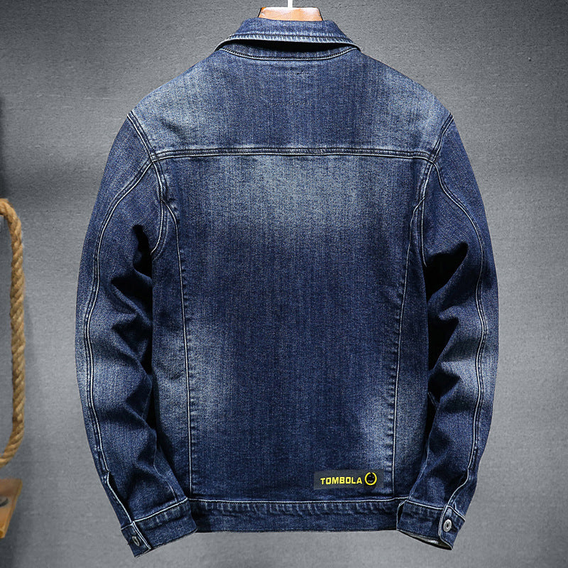 Denim Jacket Men'S Workwear Jacket plus Size Fat