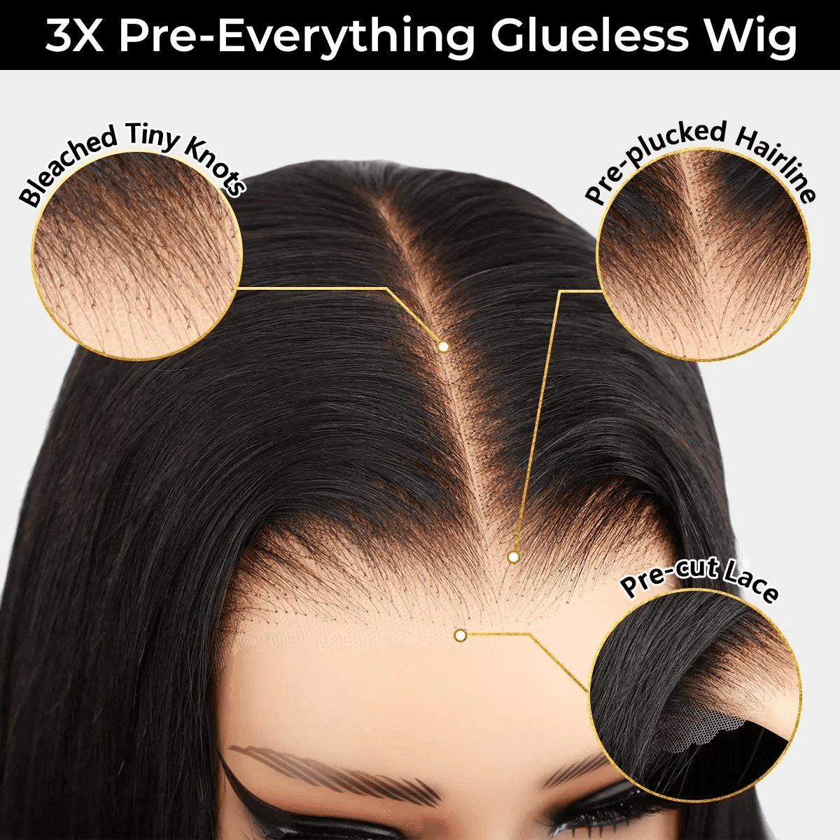 [360 Glueless Wig] OQ HAIR Pre-Cut Lace Kinky Straight 360 Full Lace Frontal Glueless Wig with Invisi Drawstring Pre Plucked Human Hair Wig #Summervibes