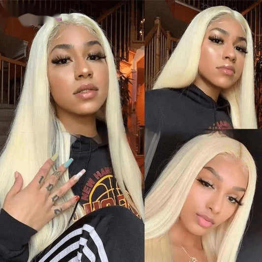 Real Human Hair Transparent Lace Full-Head Wig Wig