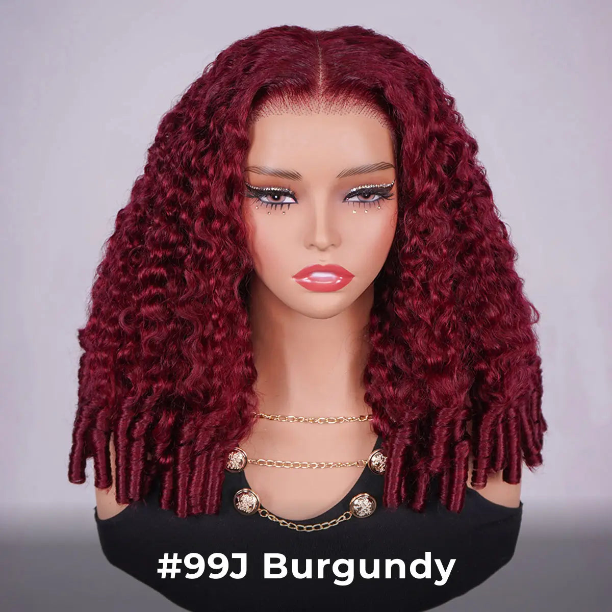 OQ Hair 13x6 HD Lace Frontal Wig Burmese Curly Water Wave Human Hair Wig #4 Brown Glueless 220% Density Pre Plucked