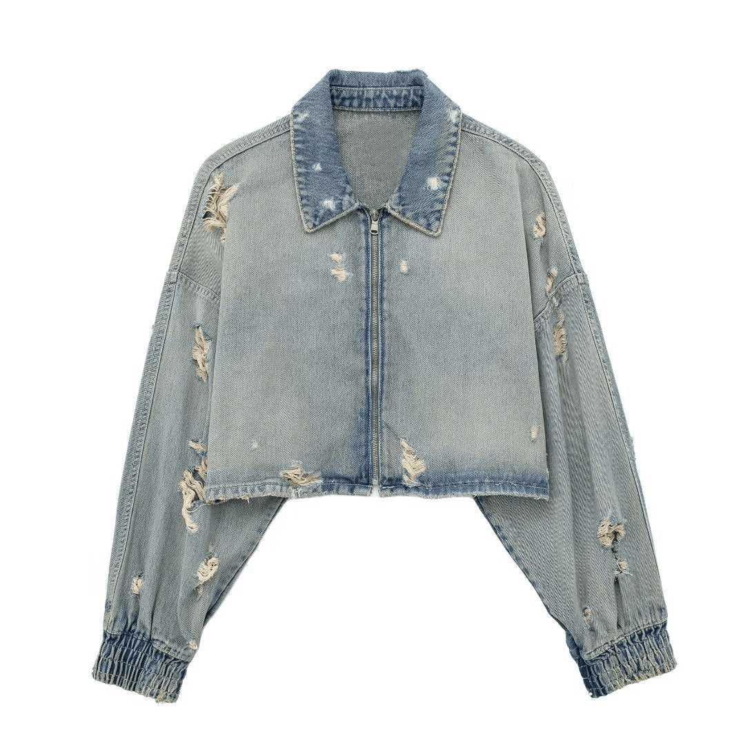 Denim Short Jacket Women'S Clothing
