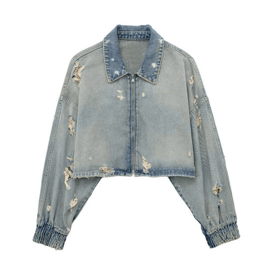 Denim Short Jacket Women'S Clothing