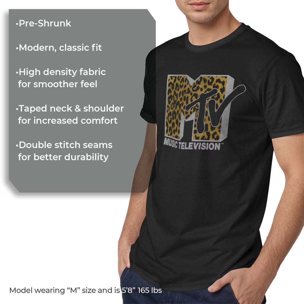 Men'S Cheetah Print Logo T-Shirt