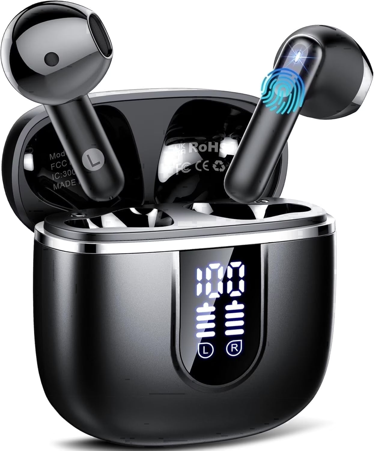 Bluetooth 5.4 Wireless Earbuds ENC Noise Canceling 40H Waterproof