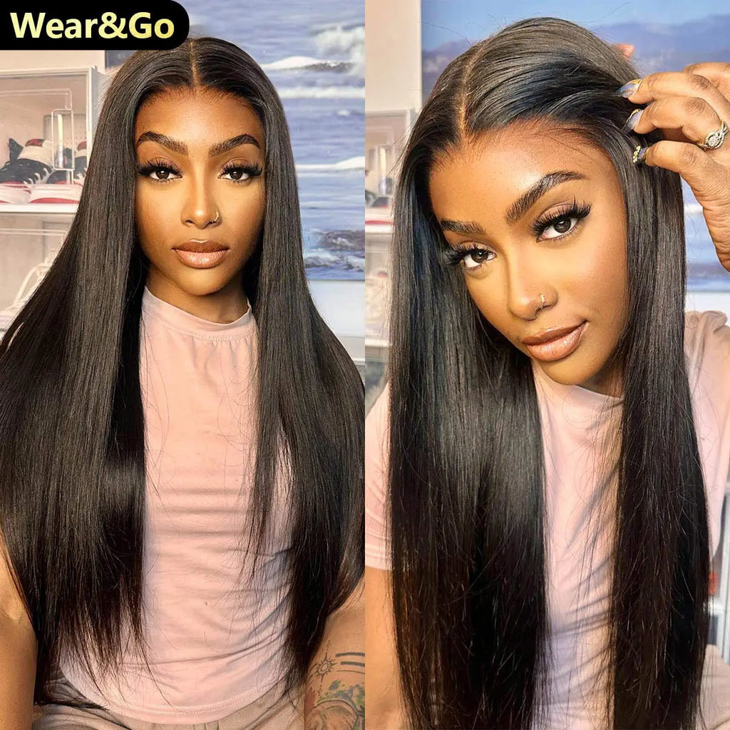 [NEW IN] OQ HAIR Wear and Go Glueless Wigs Bleached Tiny Knots Pre Cut 7X5 HD Lace Straight Lace Front Human Hair Wigs #Tiktokshopblackfriday