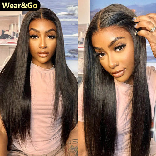 [NEW IN] OQ HAIR Wear and Go Glueless Wigs Bleached Tiny Knots Pre Cut 7X5 HD Lace Straight Lace Front Human Hair Wigs #Tiktokshopblackfriday