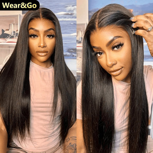[NEW IN] OQ HAIR Wear and Go Glueless Wigs Bleached Tiny Knots Pre Cut 7X5 HD Lace Straight Lace Front Human Hair Wigs #Tiktokshopblackfriday