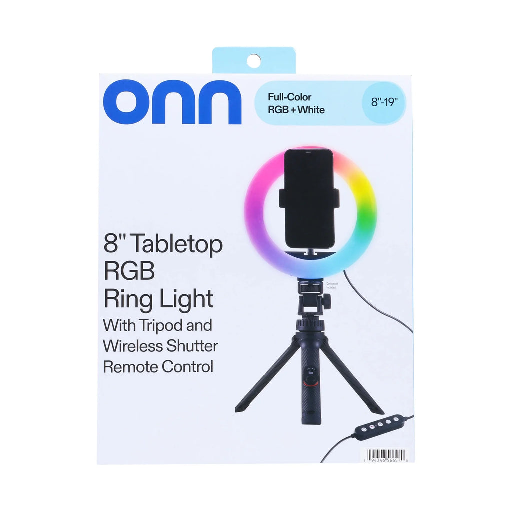 RGB LED Ring Light with Tripod Stand Phone Holder & Remote Control