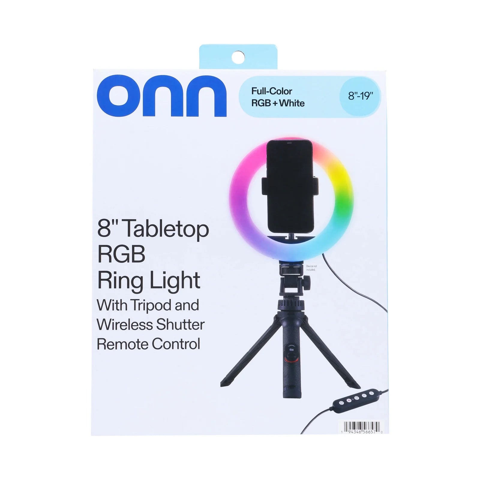 RGB LED Ring Light with Tripod Stand Phone Holder & Remote Control