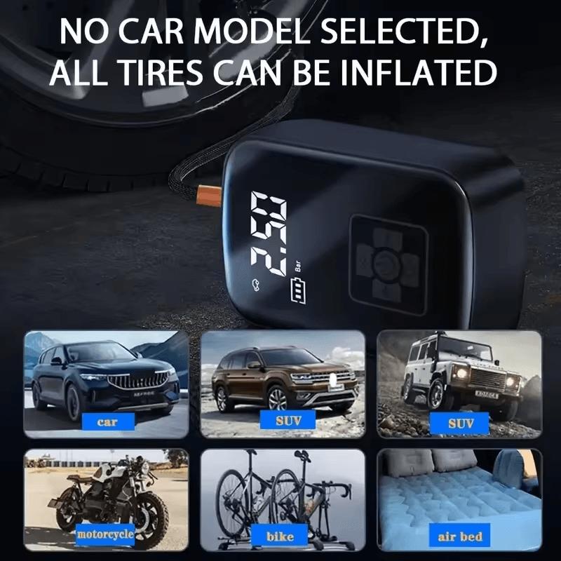 Wireless Portable Tire Inflator Air Compressor Pump for Car & Bike