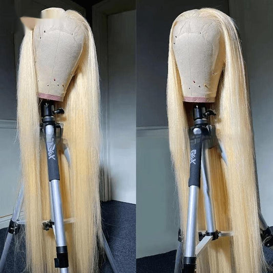 Real Human Hair Transparent Lace Full-Head Wig Wig