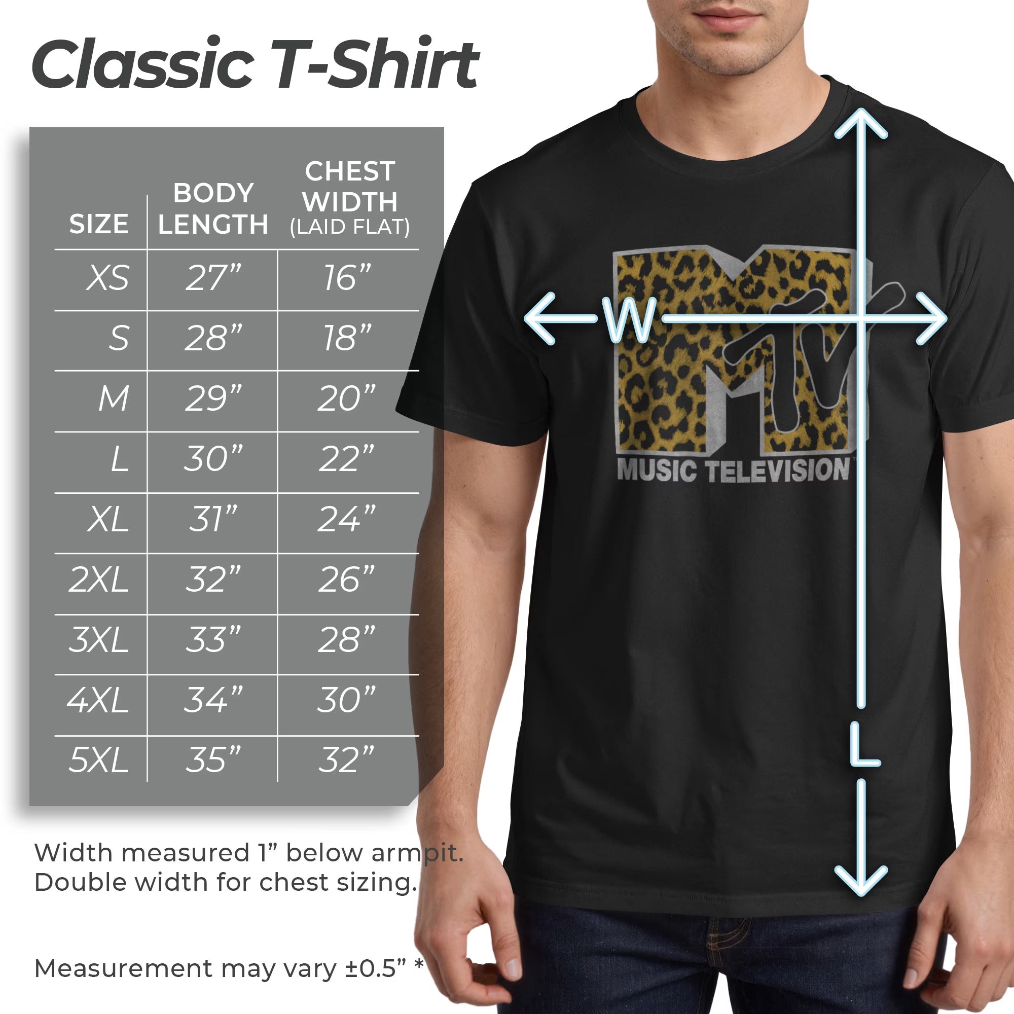 Men'S Cheetah Print Logo T-Shirt