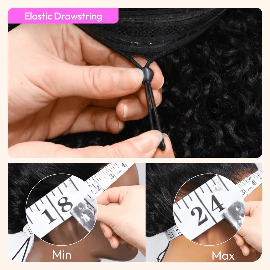 UNice 250% Density Reddish Brown Afro Kinky Curly Human Hair Wig 7x5 HD Lace Closure Glueless Wig Pre Plucked Natural Hairline