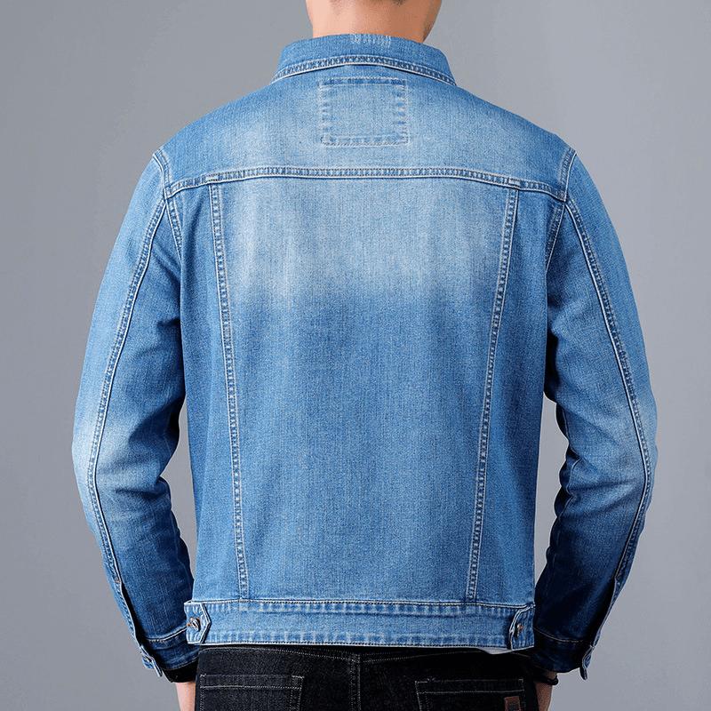 Fashion Men'S Simple Lapel Denim Jacket
