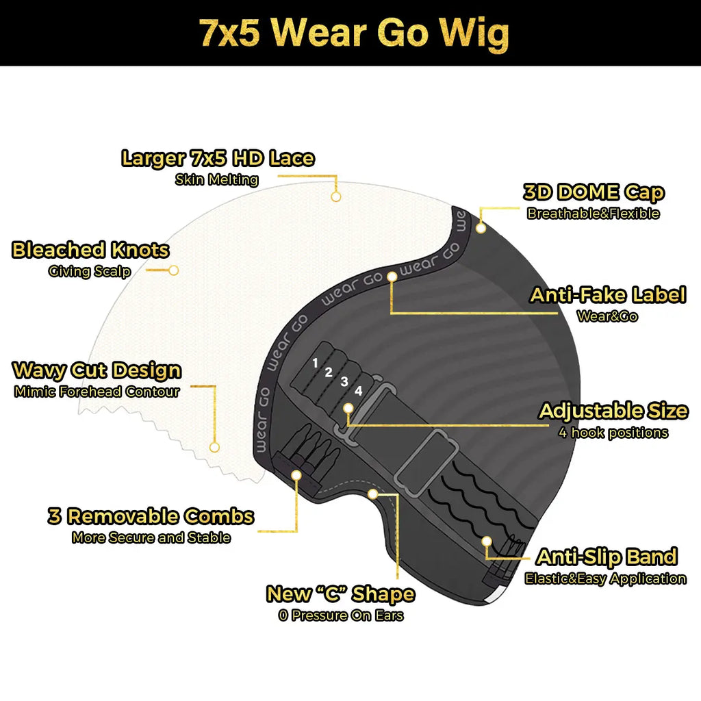 [NEW IN] OQ HAIR Wear and Go Glueless Wigs Bleached Tiny Knots Pre Cut 7X5 HD Lace Straight Lace Front Human Hair Wigs #Tiktokshopblackfriday