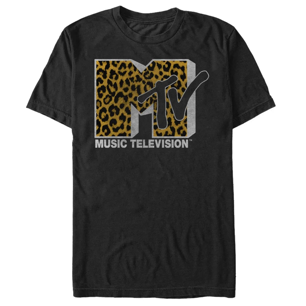 Men'S Cheetah Print Logo T-Shirt
