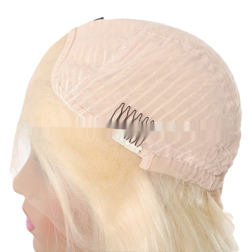 Real Human Hair Transparent Lace Full-Head Wig Wig