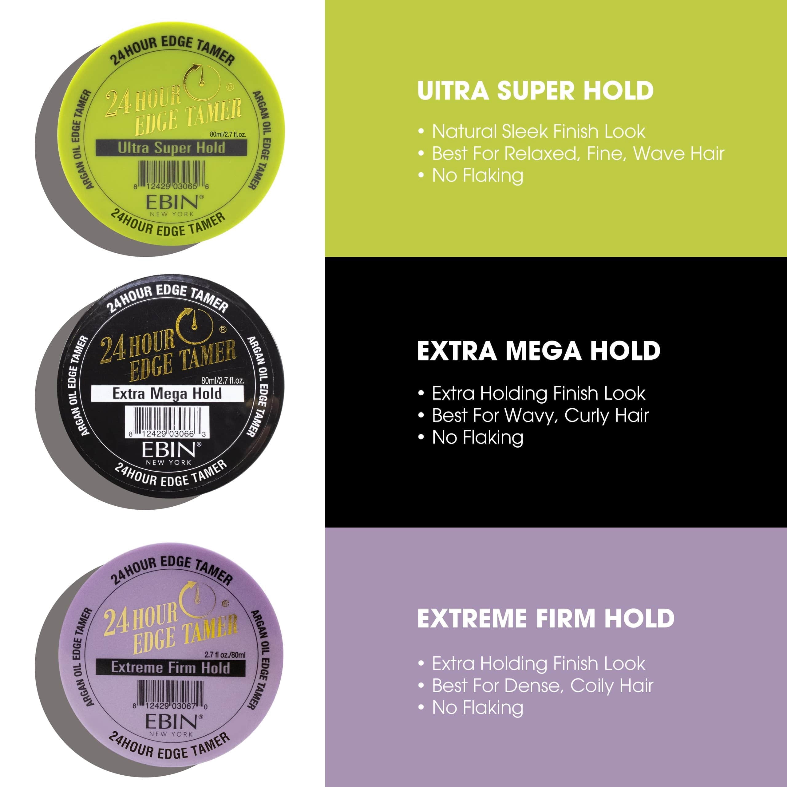 EBIN 24 Hour Edge Tamer - EXTRA MEGA 8.25Oz/250Ml